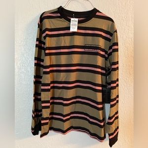 Long sleeve striped Welcome shirt. New with tags